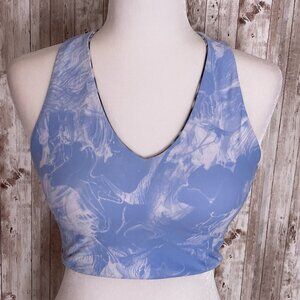 LINC Blue and White Sports Bra size Small